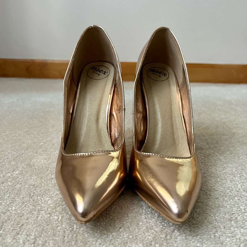 Gold Essex glam heels